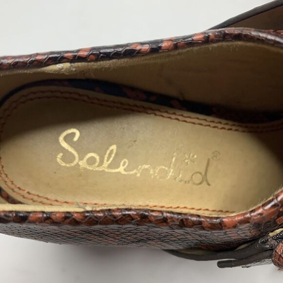 Splendid Carla Brown Snake Print Buckle Bootie Women’s Size 7.5 - Picture 4 of 9